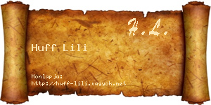 Huff Lili névjegykártya
