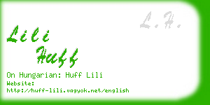 lili huff business card